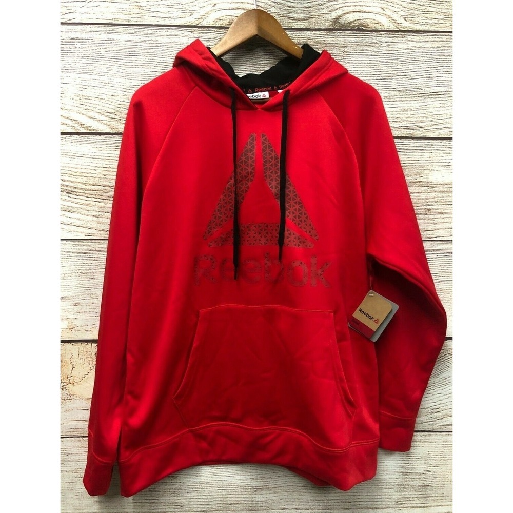 Reebok Hoodie Sweatshirt Mens Large Plunge Delta Trail Hoodie 2.0 Racing Red New